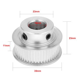 sourcingmap Aluminum MXL 50 Teeth 16mm Bore Timing Belt Idler Pulley Synchronous Wheel 10mm Belt for 3D Printer CNC