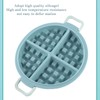 Wisnewth Silicone Waffle Pan Set (2 PSC), 17cm Round Non-Stick
