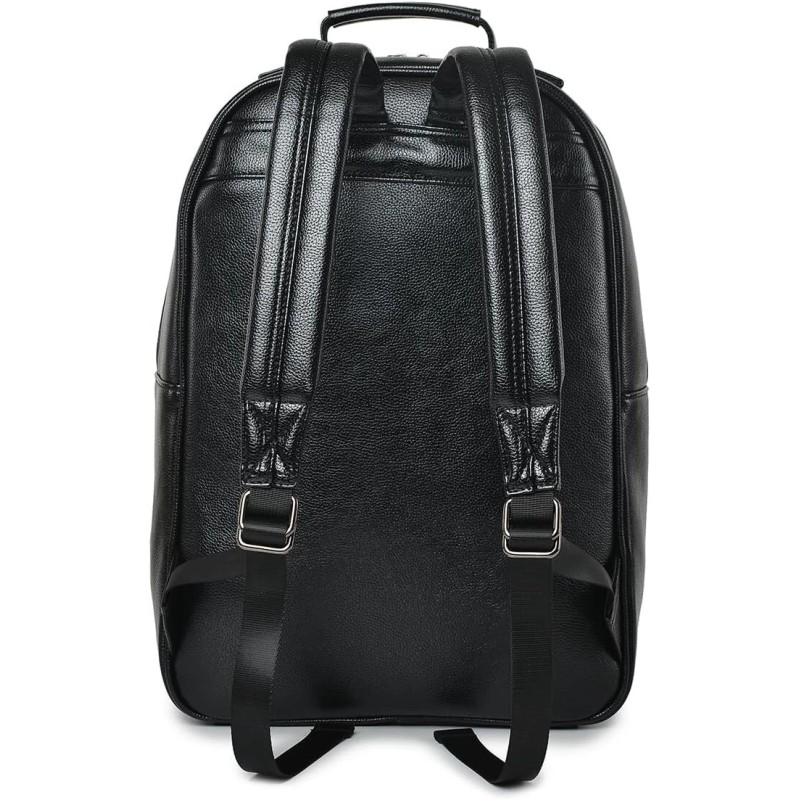 3D Lion Backpack Designer Vegan Leather Rivets Black Gold Large