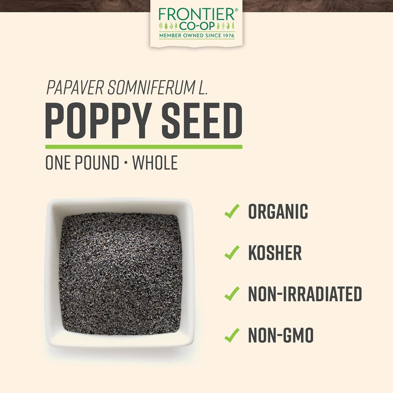 Frontier Co-op Frontier Co-op Organic Whole Poppy Seed 1lb -