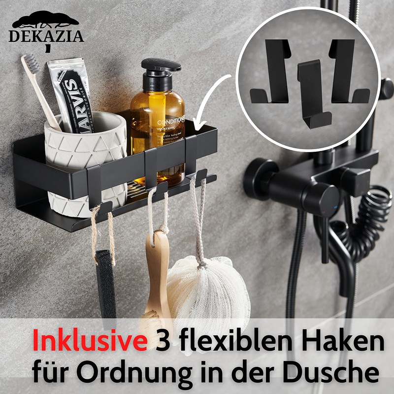 DEKAZIA® Shower Shelf No Drilling Black Shower Shelf No Drilling