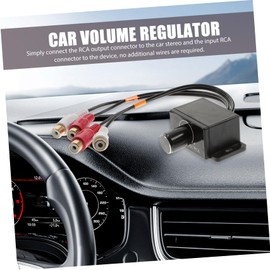 SOIMISS Car Amplifier RCA Volume Control, RCA Cables, Volume Control Knob with Adjustable Subwoofer Level for Car Amplifier