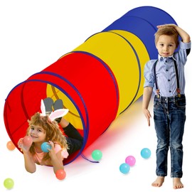 27.6 Inch Extra Large Kids Play Tunnel for Toddlers Colorful Pop Up Crawl Tunnel Toy for Baby Kids Children Pet Foldable Easy Storage Gift for Boys Girls Crawl Outdoor Indoor Toy (1 Pc)