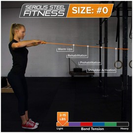 Serious Steel 41" Assisted Pull-up Band, Heavy Duty Resistance Band Sets, Stretching, Powerlifting, Resistance Training and Pull Up Assistance Bands (Orange, Purple, Red)