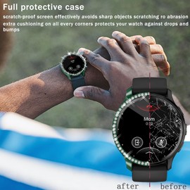 [10Pack] RICHONE Bling Case Compatible with Garmin Venu 3 Watch, Soft TPU Diamonds Glitter Screen Protectors, Smartwatch Face Cover Frame Bezel Bumper Accessories for Women Men (45mm)