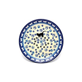 Polish Pottery Plate - Salad/Dessert (7 3/4") - Boo Boo Kitty