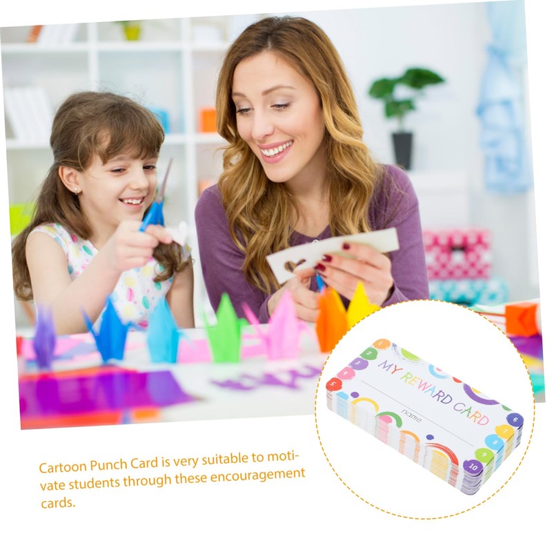 Ciieeo Multifunctional Punch Cards 100 Sheets Paper Punch Cards for