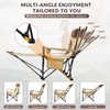 Reclining Camping Chair with Removable Footrest, 4-Position Adjustable Lightweight Folding