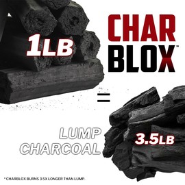 CHARBLOX 10LB Ultra Premium Grilling Charcoal Logs - 100% Natural, Lasts 5 Hours, Sustainable, for Grilling/BBQ/Smoker/Big Green Egg/Kamado/Ceramic Grill/Weber/Yakitori, Thai/Binchotan Alternative