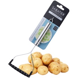 Sabatier Professional Nylon Potato Masher - by Taylors Eye Witness. Anti-Scratch for Non-Stick Pans. Dishwasher Safe. Stainless Steel Core and Handle. Wide Mashing Plate. 25 Year Guarantee.