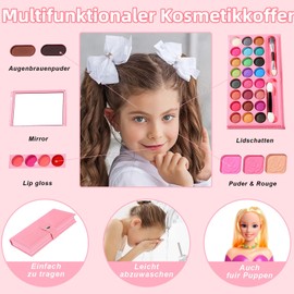Children's Make-Up Girls Set, Xionghonglong Make Up Toy, Cosmetic Toy for Girls, Children, Washable Make Up Toy, Princess Role Play Toy Gift for Christmas/Birthday (A)