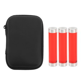 Novelty Spin Pen 3 Sections Acrylic Magnet Fidget Rolling Finger Rotating Pen with Leather Case Red