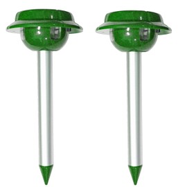 GARDEN SECRETS (2 Pack) Professional Solar MOLE & Snake Repellent, Gopher Mole Snake Scorpion Worm etc. Detterent, Keep The pests Away from Your Property Within 2-4 Weeks, Whole Year Full Warranty!