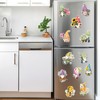 Whaline 12Pcs Spring Gnome Refrigerator Magnets Assorted Floral Gnome Fridge