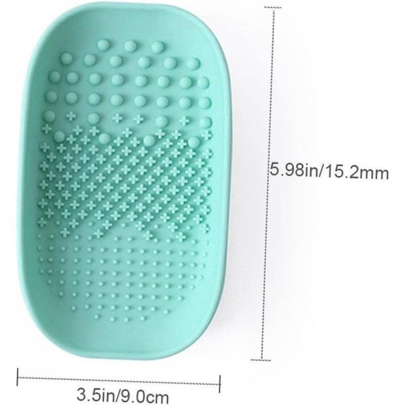 DOITOOL Limpia Brochas de Maquillaje de Silicona Verde Placa de