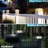 SIEDiNLAR Solar Post Lights Outdoor 4 Modes Deck Fence Post