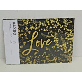 IKEA Art Cards Vaxbo 8 Pack 5" x 7" Love Golden Bird Flowers butterfly NEW