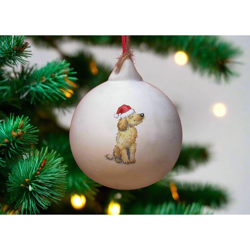 Image Industry Cockapoo Blonde Ceramic Bauble - Tree Decoration -