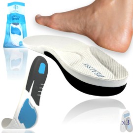 Orthopaedic Gel Comfort Flat Feet EU/Sole Arches for Arch Support, Moderate Arch, Gel Heel Cushions, Heel Spurs, Foot Fasciitis Support, Heel Pain/Unisex