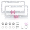 YCDKK 2 Pack Bling Rhinestone License Plate Frames for Women,