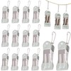 KiGesYo 20 Pcs Clothespins Hanger with Connecting Buckle Non-slip Stainless