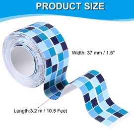 PATIKIL Caulk Tape 1.5" x 10.5 Ft, Self Adhesive Sealing Tape Waterproof Toilet Tub Caulk Sealant Strip Sealing Trim for Kitchen Bathroom Toilet Bathtub Sink Countertop, Dark Blue