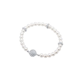 Elli Women's 925 Sterling Silver Crystal Strand Bracelets, 17 inches, Silver, Crystal