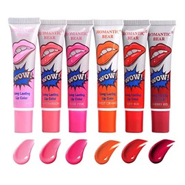 Set 6 piezas Labial Tinta Indeleble Larga Duración Peel Off Lip Gloss - Magic Color Máscara Tint Long Lasting impermeable Lip Gloss, larga duración, resistente al agua, con brillo de labios