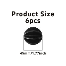 Runseaway 6PCS 1.77" Protein Shaker Balls, Plastic Whisk Spheres for Shaker Bottles, Universal Mixing Accessories Replacement Blender Ball for Supplement Drinks(Black)