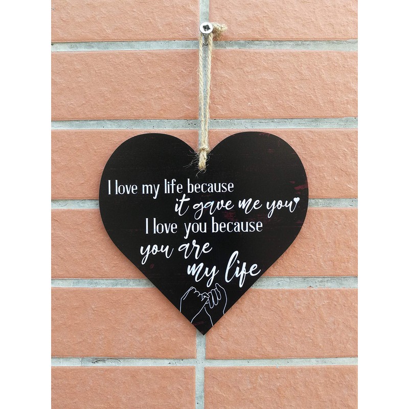 CARISPIBET I love my life | home decorative sign romantic