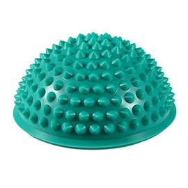 5 Colors Half Round PVC Massage Ball Body Rolling Pods Spiky Foot Wakers Balance & Dome Yoga Balls Fitness Exercise Gym Massager(green)