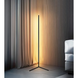 Wise Home Products Nordic Minimalist Linear LED Nordic Corner Floor Lamp - Corner Light - Warm Bedroom Lamp, Office, Gaming, Living Room, Apartment