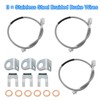 89715 Front/Rear Extended Brake Lines Replacement for Jeep Wrangler TJ