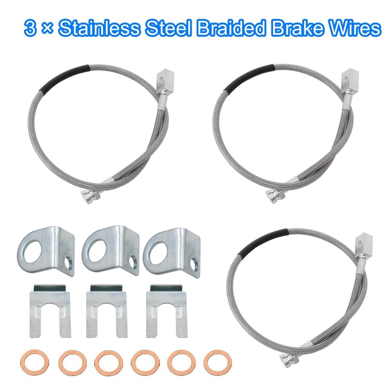 89715 Front/Rear Extended Brake Lines Replacement for Jeep Wrangler TJ