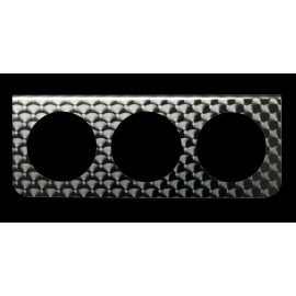 Unbranded Stewart Warner style 2 5/8" under-mount gauge panel engine turned 3 hole