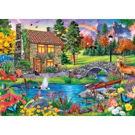 MasterPieces 1000 Piece Jigsaw Puzzle for Adults, Family, Or Youth - Stoney Brook Cottage - 19.25"x26.75"