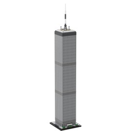 kowkis New York 1:800 World Trade Center Architecture Modular Building Bricks Set,MOC 1:800 Scale Architecture Construction Sets Ideas Gifts for Adults,(2126Pcs)