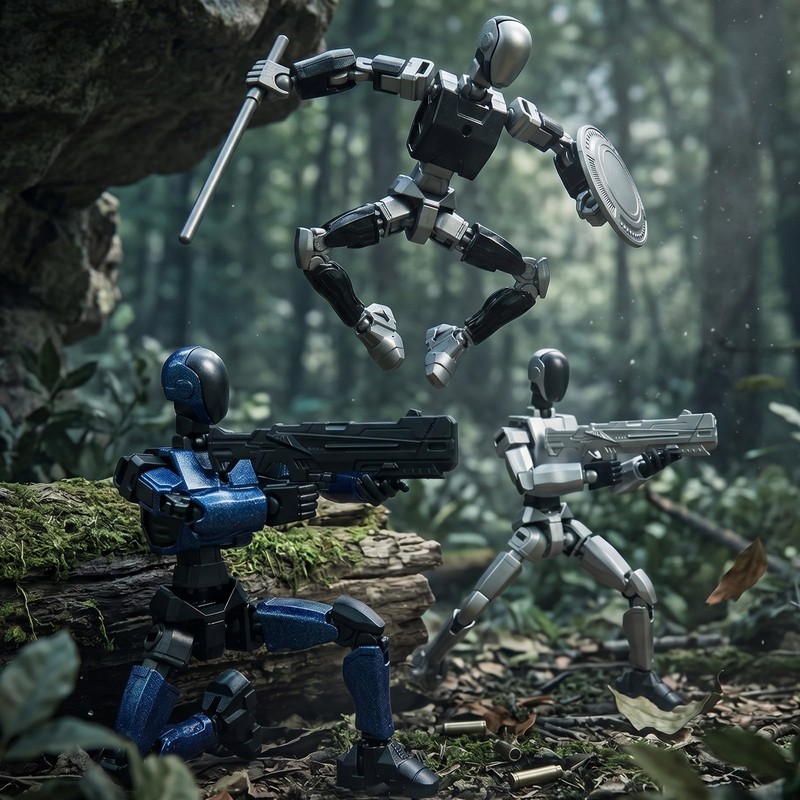 T13 Action Figure Alloy Titan 13 Dummy 13 Robot Set