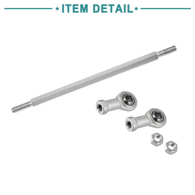 ACROPIX 11.10 Inch X0.94 Inch Universal Steering Tie Rod Silver