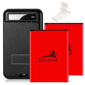 For LG High Capacity 2x 5520mAh extra Standard Battery Desktop Charger for LG V20 VS995