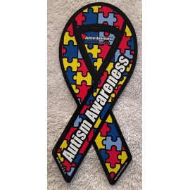 AUTISM RIBBON MAGNET: LARGE 4" x 8"
