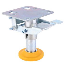 Floor Lock, Trolley Brake Floor Lock Adjustable Height, Cart Stopper Manganese Steel 260 Lbs Bearing Trolley with 3in Casters TPU Pad