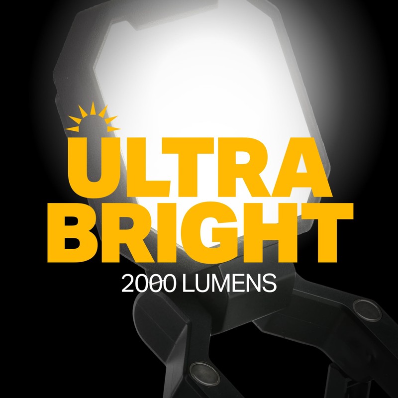 LUXPRO LP1690 Rechargeable Foldable Magnetic Work Light - 2000 Lumens