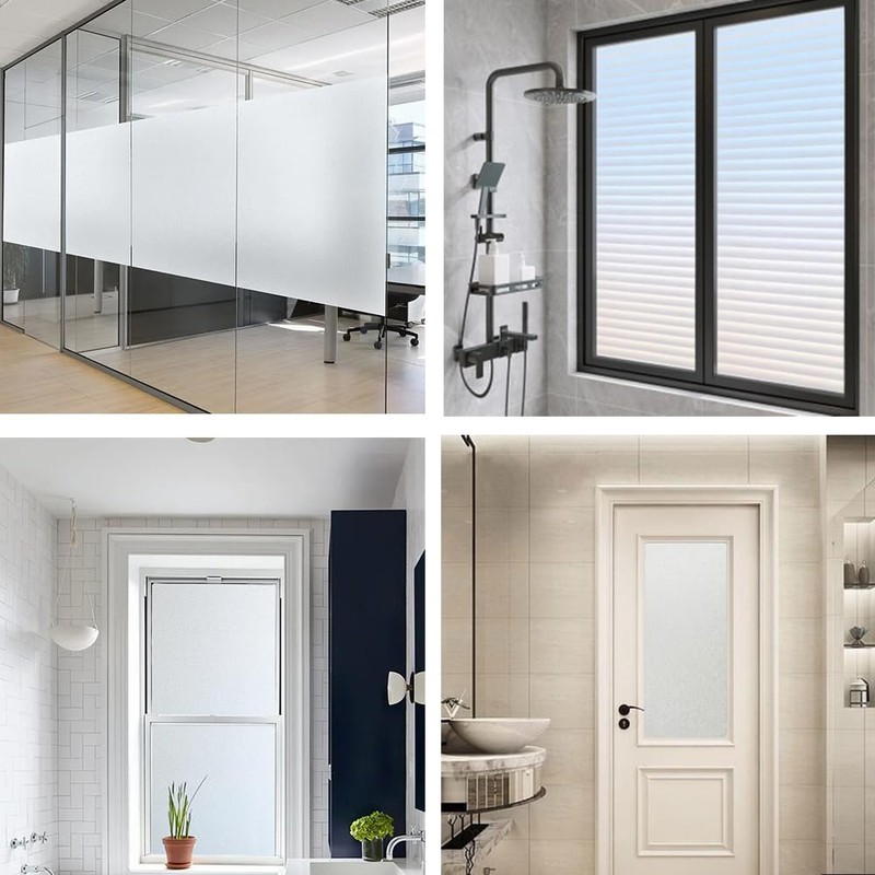 Frosted Glass Window Film Non Adhesive, Static Cling,Window Privacy Film