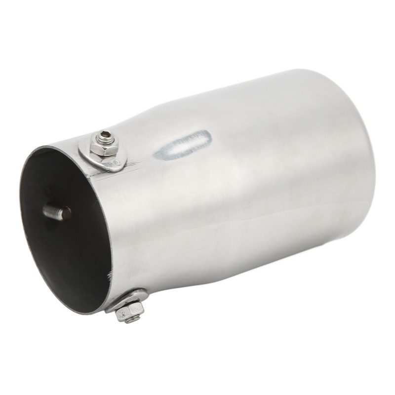 Exhaust Muffler 76mm/2.99in Mirror Polishing Stainless Steel Rear Muffler Exhaust