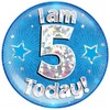 OAKTREE UK 633377 6" Jumbo Badge I am 5 Today