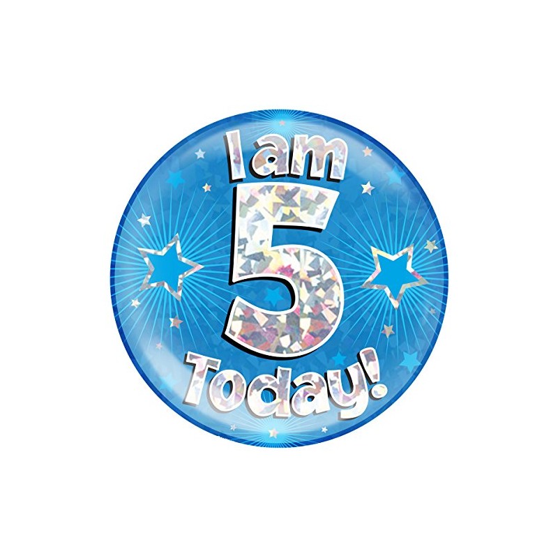OAKTREE UK 633377 6" Jumbo Badge I am 5 Today