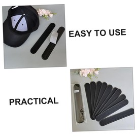 Baluue 20pcs Hat Pads Hat Cushion Liner Pad Sweat-absorbent Breathable Hat Accessories Black