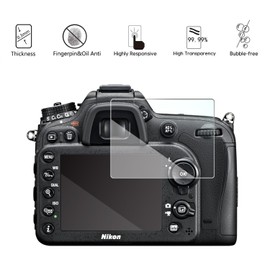 AKWOX (Pack of 3) Tempered Glass Screen Protector For Nikon Z6 Z7 [0.3mm 2.5D] Anti-scratch Optical LCD Premium Protective Cover for Nikon Z7 Z7 II Z6 Z6 II FX cameras