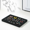 Coward 2PC Black Velvet Stackable Earring Tray Drawer Jewelry Holder